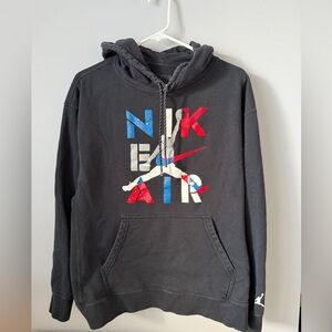 Jordan Black Hoodie with Red Logo